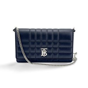 Burberry Small Lola Chain Shoulder Bag Navy
